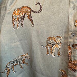 She + Sky Green Leopard Top